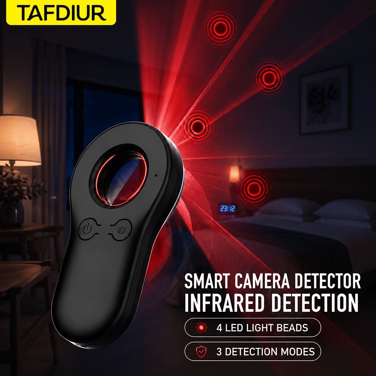 Home Security Front Door Camera - Tafdiur – jednokomponentowy detektor kamer ukrytych,
