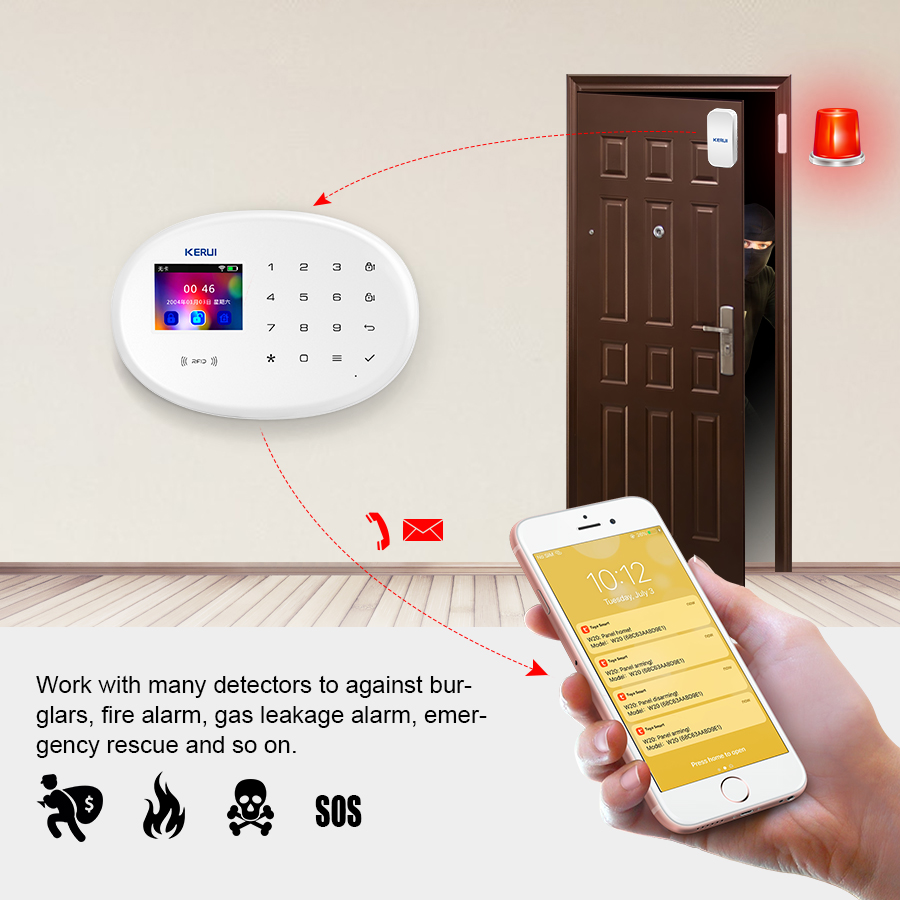 KERUI W202 System alarmowy WIF – Home Security Front Door Camera recenzja i cena